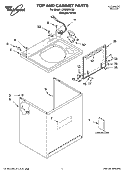 TOP AND CABINET PARTS Diagram and Parts List for LSQ8000LQ3  Whirlpool Washer