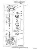 GEARCASE PARTS Diagram and Parts List for CAW2752RQ0  Whirlpool Washer
