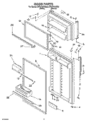 DOOR PARTS Diagram and Parts List for ET8LFKXKQ06  Whirlpool Refrigerator