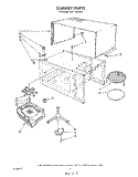 CABINET Diagram and Parts List for MW7400XW0  Whirlpool Microwave