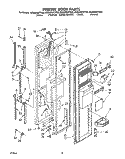 FREEZER DOOR Diagram and Parts List for ED25DWXTF00  Whirlpool Refrigerator