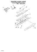 CONTROL PANEL PARTS Diagram and Parts List for KSSC42FKS02  KitchenAid Refrigerator