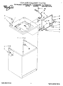 TOP AND CABINET, LIT/OPTIONAL Diagram and Parts List for LLT8233AN0  Whirlpool Washer