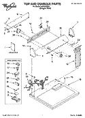 TOP AND CONSOLE PARTS Diagram and Parts List for LGR4600PQ1  Whirlpool Dryer