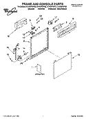 FRAME AND CONSOLE PARTS Diagram and Parts List for DU930PWPT0  Whirlpool Dishwasher