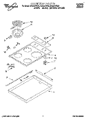 SECTION Diagram and Parts List for RC8200XBN0  Whirlpool Cooktop