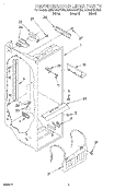 REFRIGERATOR LINER Diagram and Parts List for GD25DQXFN00  Whirlpool Refrigerator