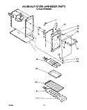 AUXILIARY OVEN AND DOOR, LIT/OPTIONAL Diagram and Parts List for RF4700XWW0  Whirlpool Range