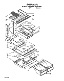 SHELF Diagram and Parts List for ET18PKXAN00  Whirlpool Refrigerator