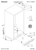 CABINET, LITERATURE Diagram and Parts List for TVF15FRGW01  Whirlpool Freezer