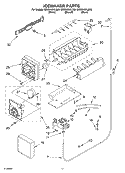 ICE MAKER Diagram and Parts List for GD2SHAXLT00  Whirlpool Refrigerator