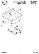 COOKTOP, LITERATURE Diagram and Parts List for RF316PXYN2  Whirlpool Range