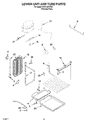 LOWER UNIT AND TUBE PARTS Diagram and Parts List for KSSC48FMS00  KitchenAid Refrigerator