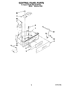 CONTROL PANEL PARTS Diagram and Parts List for GI15NFLTBO  Whirlpool Ice Maker
