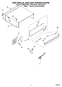 TOP GRILLE AND UNIT COVER Diagram and Parts List for KBRC36FKB01  KitchenAid Refrigerator