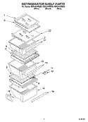 REFRIGERATOR SHELF PARTS Diagram and Parts List for ED5LHAXMB00  Whirlpool Refrigerator