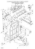 CONTROLS AND REAR PANEL Diagram and Parts List for 4LSC8255BN4  Whirlpool Washer