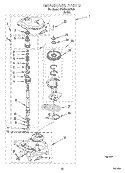 GEARCASE Diagram and Parts List for 6RAB5132EW0  Whirlpool Washer