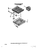 DISHRACK Diagram and Parts List for DU8000XX1  Whirlpool Dishwasher