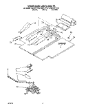 VENT AND LATCH Diagram and Parts List for KEBS207YAL2  KitchenAid Wall Oven