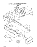 MOTOR AND ICE CONTAINER Diagram and Parts List for 3XARG484WP00  Whirlpool Refrigerator