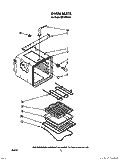 OVEN, LIT/OPTIONAL Diagram and Parts List for RB130PXV4  Whirlpool Wall Oven