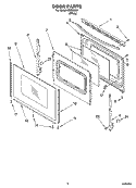 DOOR PARTS, OPTIONAL PARTS Diagram and Parts List for IRE82301  Inglis Range