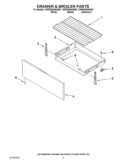 DRAWER & BROILER PARTS Diagram and Parts List for YWFE540H0AW0  Whirlpool Range