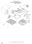 OVEN Diagram and Parts List for KESC307BWH5  KitchenAid Range