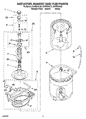 AGITATOR, BASKET AND TUB PARTS Diagram and Parts List for KAWS850LE2  KitchenAid Washer