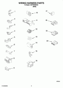 WIRING HARNESS PARTS Diagram and Parts List for 1CWTW5590VQ1  Whirlpool Washer