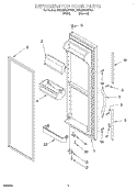 REFRIGERATOR DOOR Diagram and Parts List for 8ED22PQXFN01  Whirlpool Refrigerator