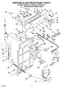 CONTROLS AND REAR PANEL Diagram and Parts List for GSQ9632LL0  Whirlpool Washer