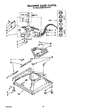MACHINE BASE Diagram and Parts List for KAWE742WAL3  KitchenAid Washer