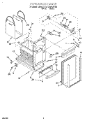 CONTAINER Diagram and Parts List for TU900QPDB0  Whirlpool Trash Compactor