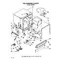 TUB ASSEMBLY, LIT/OPTIONAL Diagram and Parts List for WU3000X2  Roper Dishwasher