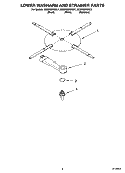 LOWER WASHARM AND STRAINER PARTS Diagram and Parts List for KUDR02FSSS1  KitchenAid Dishwasher