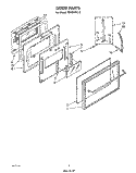SECTION Diagram and Parts List for RB160PXL3  Whirlpool Wall Oven