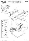 TOP AND CONSOLE, LIT/OPTIONAL Diagram and Parts List for LGT5624BW2  Whirlpool Dryer