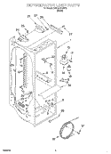 REFRIGERATOR LINER Diagram and Parts List for SS22AEXHW02  Whirlpool Refrigerator