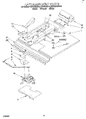 LATCH AND VENT Diagram and Parts List for KEBS278BBL2  KitchenAid Wall Oven