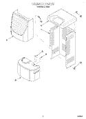 CABINET Diagram and Parts List for DH25J0  Whirlpool Dehumidifier