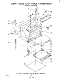 LIGHT, HINGE AND STIRRER, LITERATURE Diagram and Parts List for RM973PXKT0  Whirlpool Microwave Oven Combo