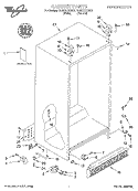 CABINET, LITERATURE Diagram and Parts List for ED25TEXHW01  Whirlpool Refrigerator