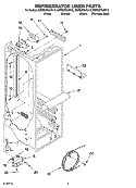 REFRIGERATOR LINER PARTS Diagram and Parts List for KSRS27ILSS13  KitchenAid Refrigerator