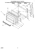 FREEZER DOOR Diagram and Parts List for KTRS25KAWH10  KitchenAid Refrigerator