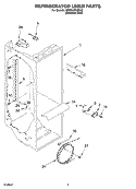 REFRIGERATOR LINER PARTS Diagram and Parts List for KSBP25FKSS02  KitchenAid Refrigerator