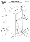 CABINET PARTS Diagram and Parts List for GT1SHTXMT03  Whirlpool Refrigerator
