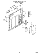 INNER DOOR Diagram and Parts List for DU915QWDB0  Whirlpool Dishwasher