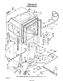 TUB , LIT/OPTIONAL Diagram and Parts List for DU8900XT3  Whirlpool Dishwasher